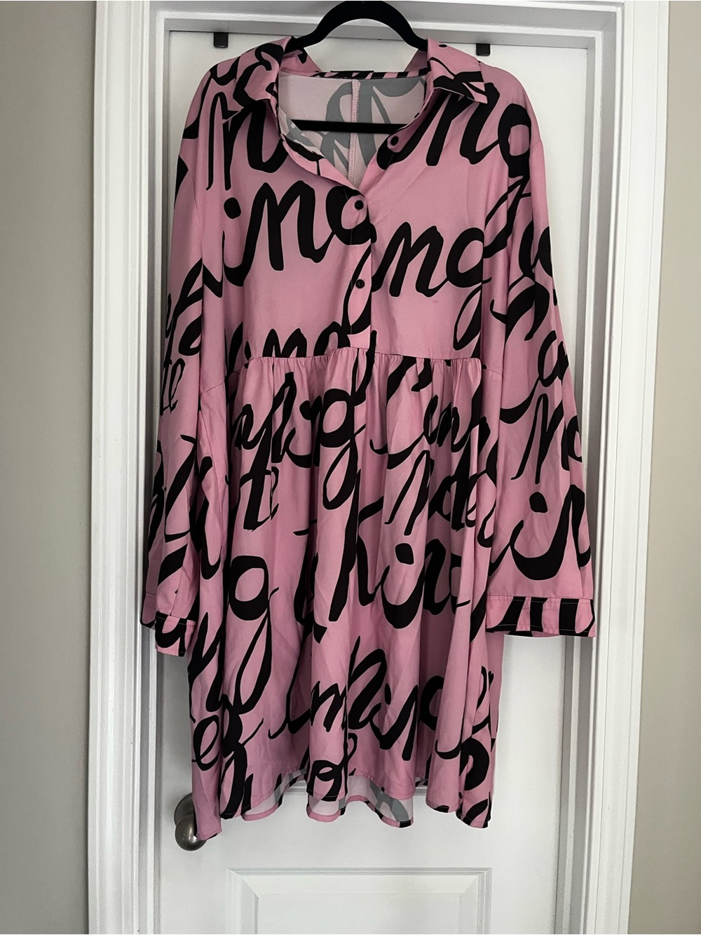 Pink/Black Babydoll Dress